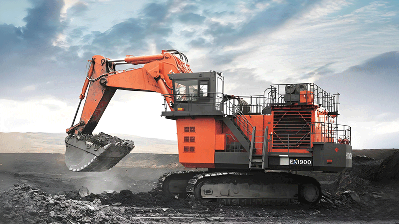 How do excavators spin